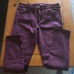 AEO maroon jegging hi-rise jeggings